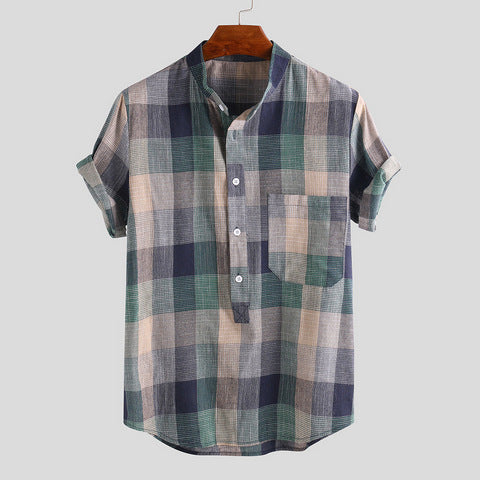 Chinese Stand Collar Casual Loose Shirt