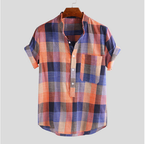 Chinese Stand Collar Casual Loose Shirt