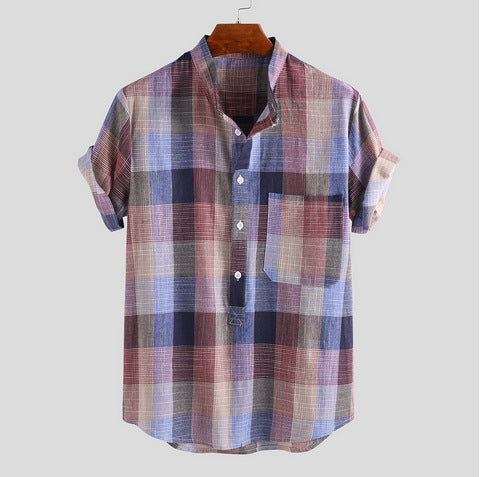 Chinese Stand Collar Casual Loose Shirt