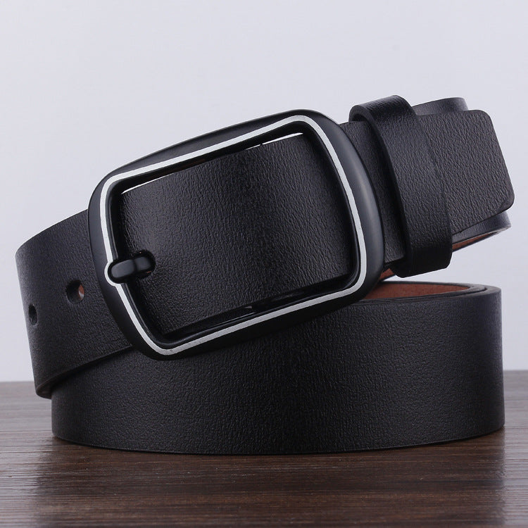 Gun Black Men'S All-Match Retro Belt