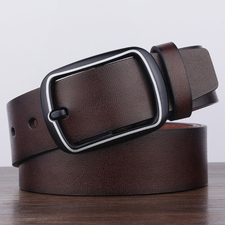 Gun Black Men'S All-Match Retro Belt