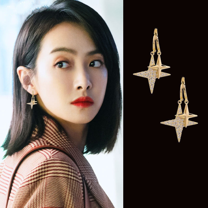 High-grade Light Luxury Anti-allergic Pure Silver Earrings