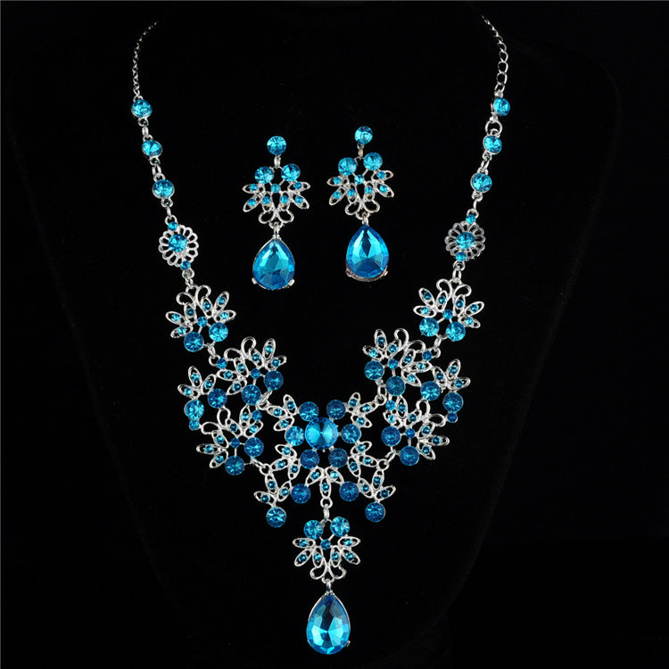 Bride Necklace Earrings Elegant Temperament Wedding Accessories Women