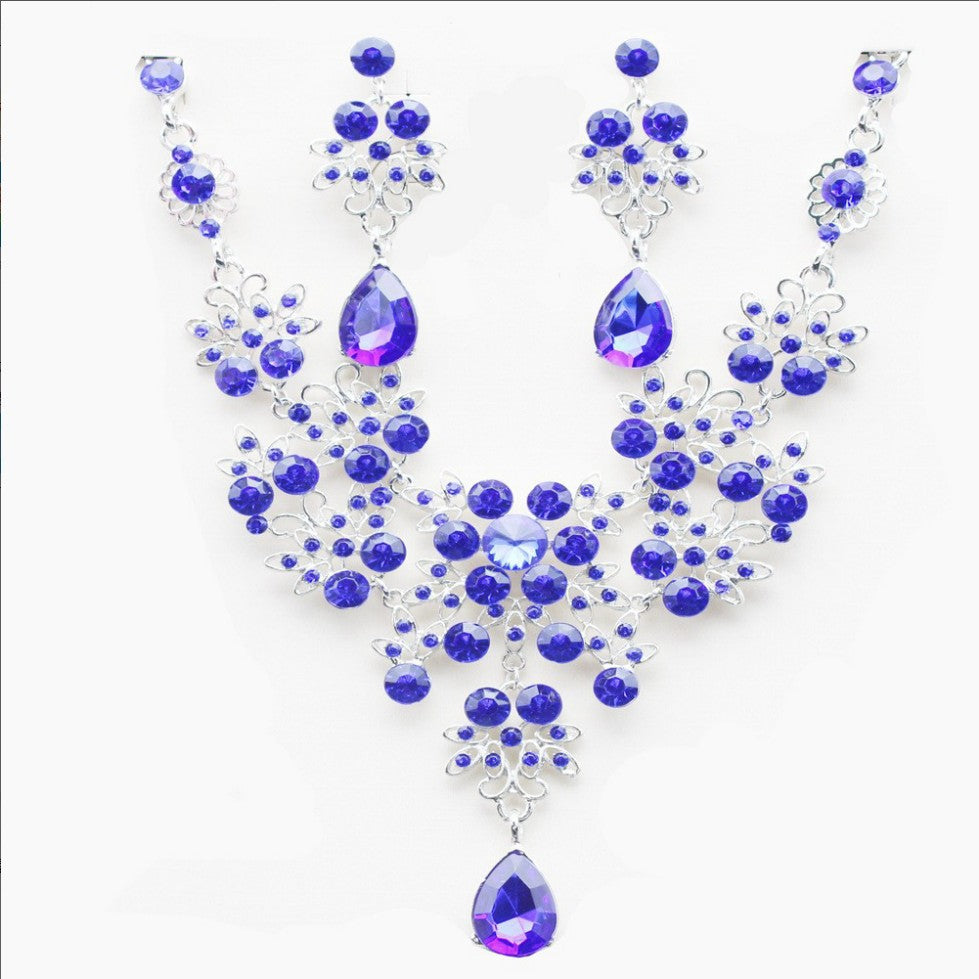 Bride Necklace Earrings Elegant Temperament Wedding Accessories Women