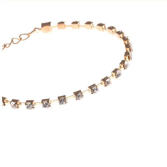 Beach Holiday New Product Simple Loose Diamond Rhinestone Anklet