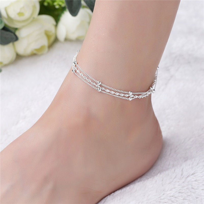 Fashion 925 Sterling Silver Women Anklet Bracelet