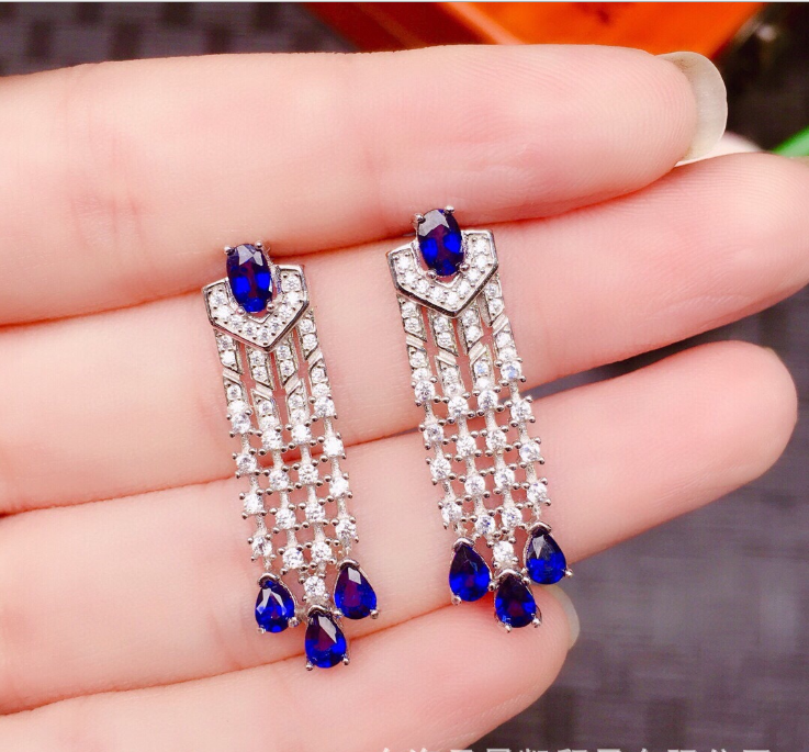 Natural Sapphire Earrings