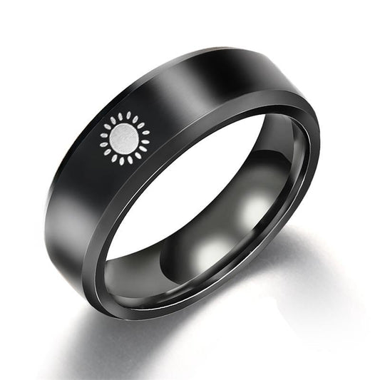 Explosive Bracelets Stainless Steel Couple Rings Sun Moon Sun Moon Star Ring Fashion New Accessories