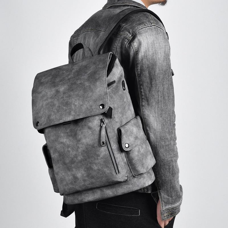 Korean Men's Backpack Men's USB Trend Fashion Backpack