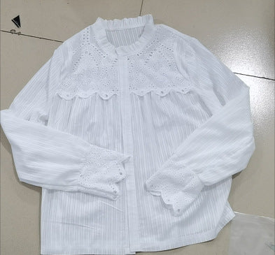 Women's Lace Stitching Shirt Women