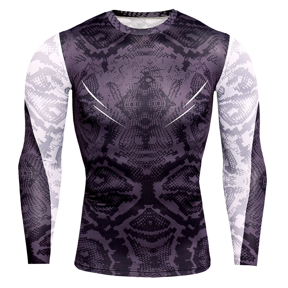 Men's Autumn And Winter T-shirt Bottoming Shirt Slim Round Neck Men's Long-sleeved T-shirt