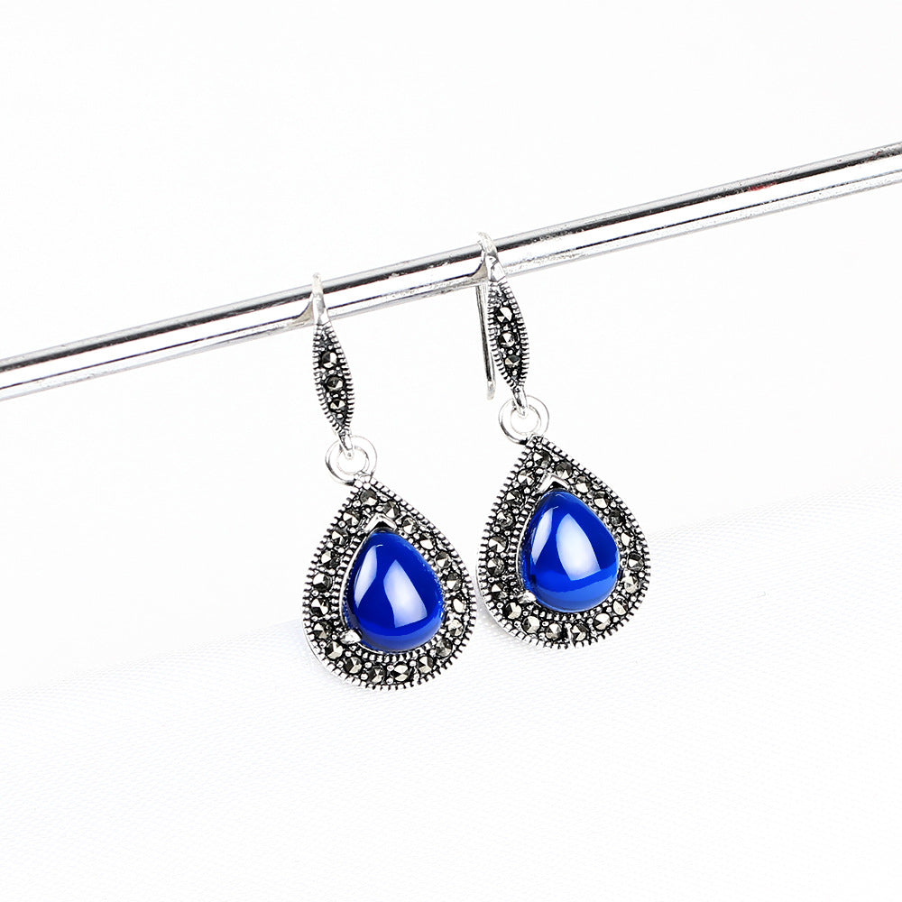 Water Drop Temperament Long Earrings Women