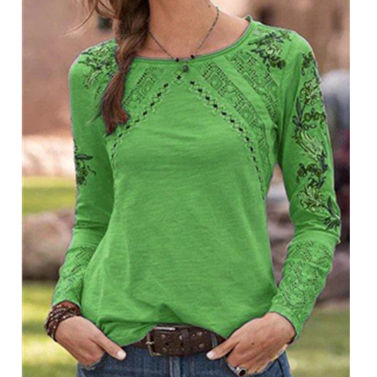 Pullover Solid Color Long-sleeved Loose-fitting Shirt