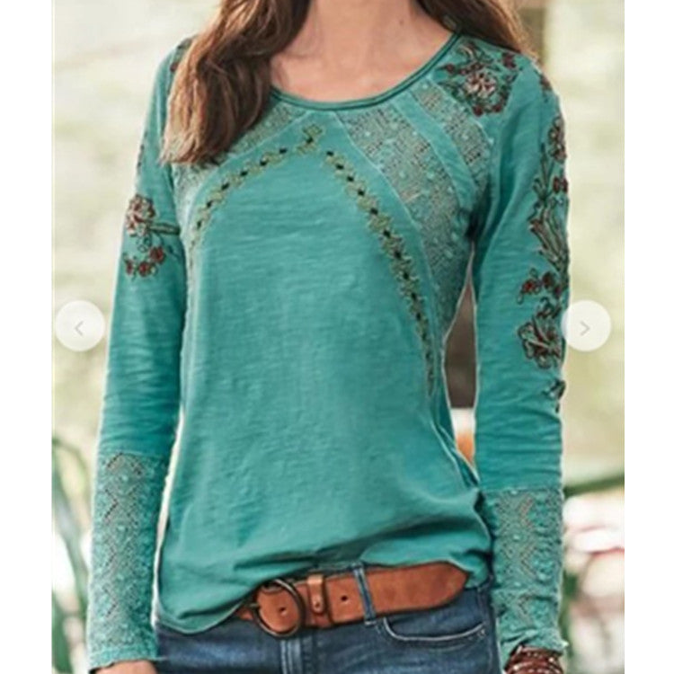 Pullover Solid Color Long-sleeved Loose-fitting Shirt