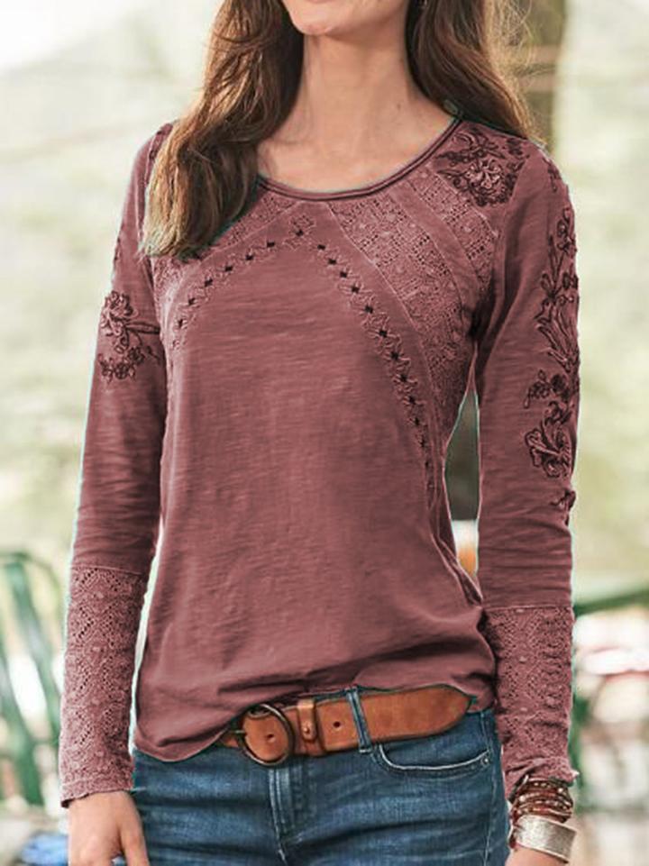 Pullover Solid Color Long-sleeved Loose-fitting Shirt