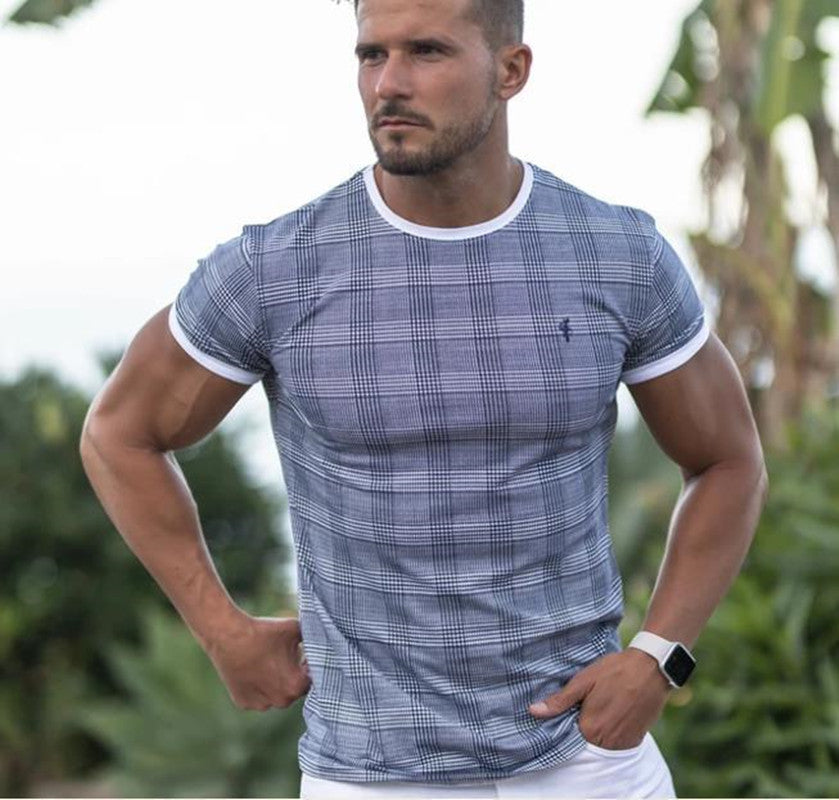 Men's Short-sleeved Round Neck Casual Fitness Quick-drying T-shirt