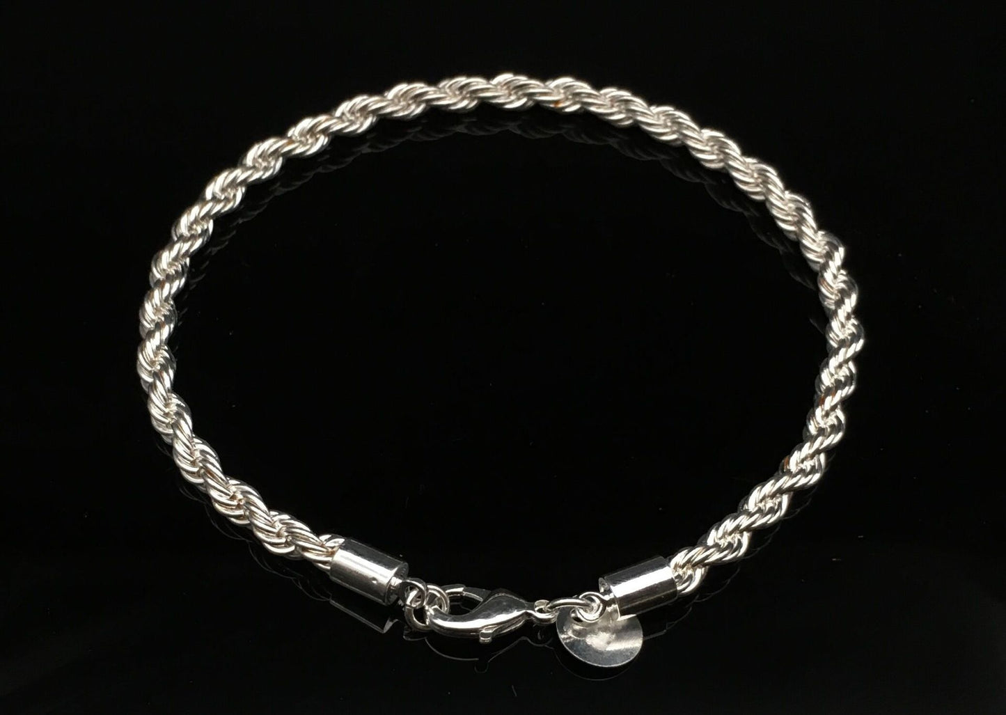 Copper And Silver Popular Hot-selling Jewelry 4MM Twisted Rope Bracelet