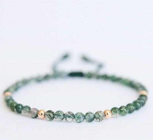 Natural Aquatic Agate Girls' Day Gift Crystal Bracelet