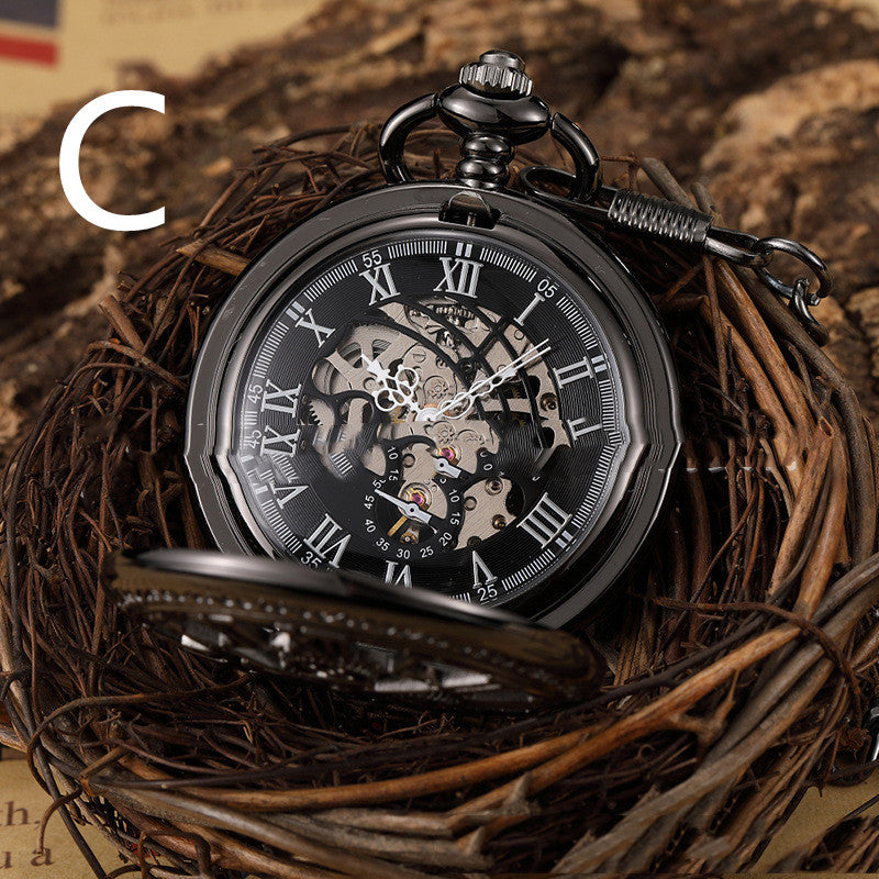 Romaji Hollow Pocket Watch With Gear Parts