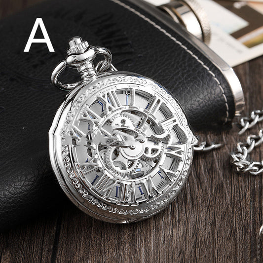 Romaji Hollow Pocket Watch With Gear Parts