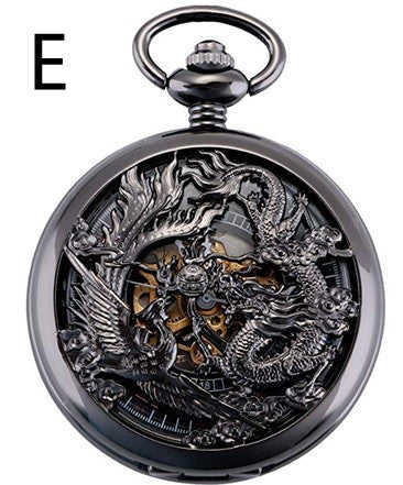 Romaji Hollow Pocket Watch With Gear Parts