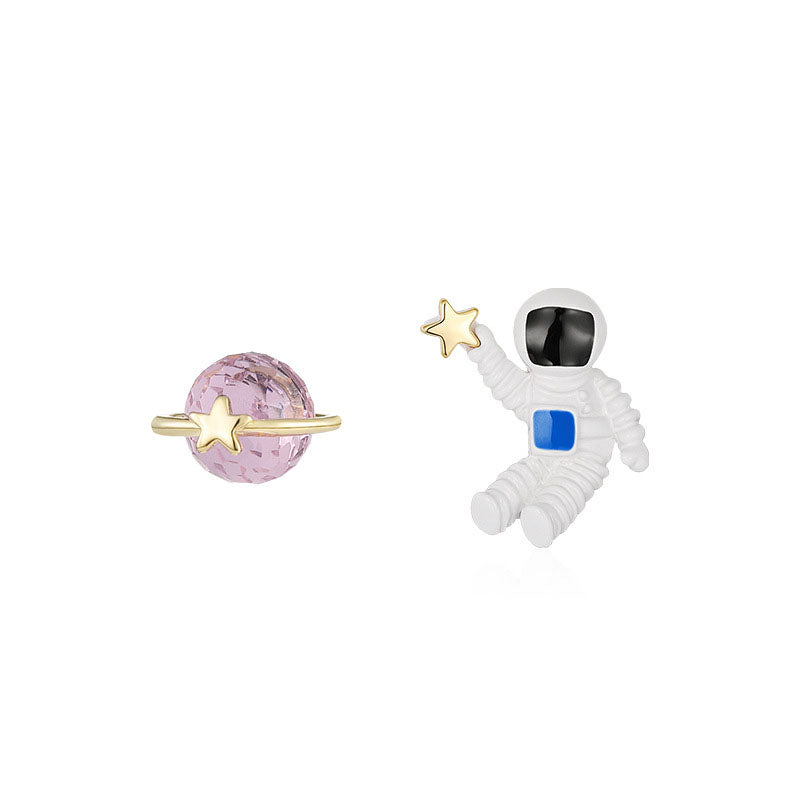 Creative Cute Planet Astronaut Earrings