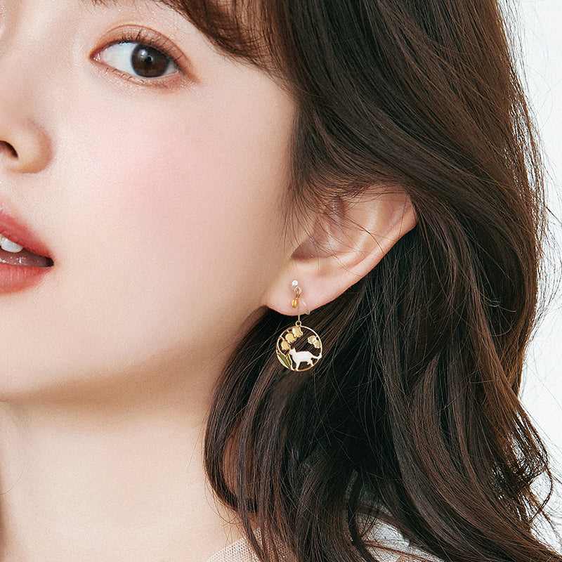 Earrings Without Pierced Ears, Sweet Flowers And Playful