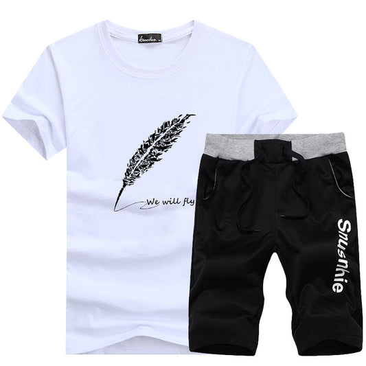 Korean Slim Round Neck Short Sleeve T-shirt Base Shirt Men's Sportswear
