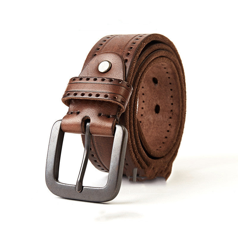 Men's leather belt