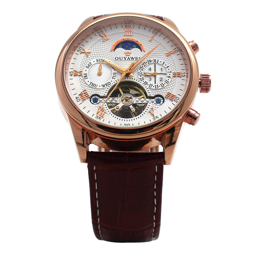 Men's waterproof mechanical watch