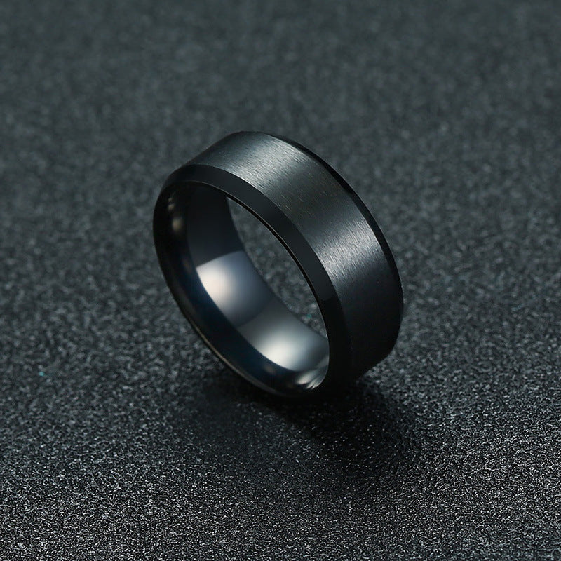 Simple ring titanium steel ring