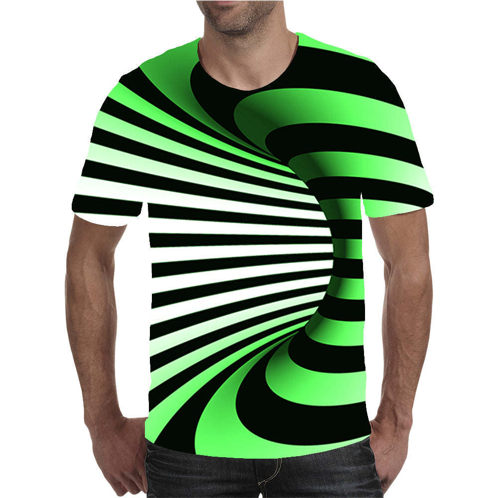 Men's Multicolor 3D Digital Print T-shirt