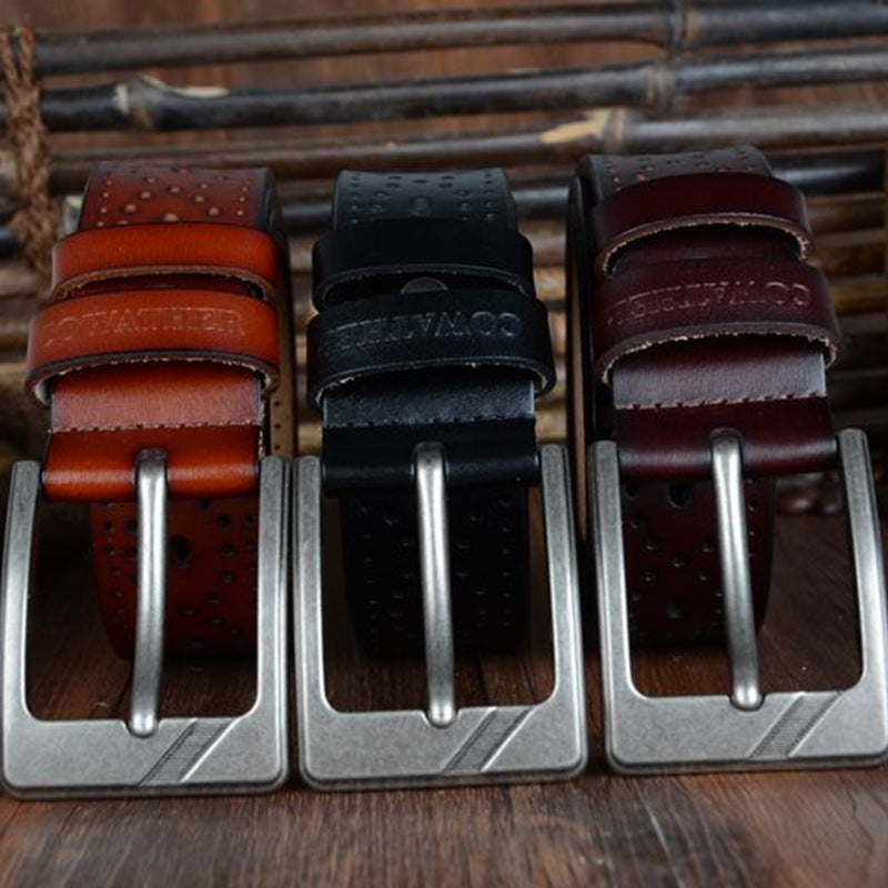 Leather belt