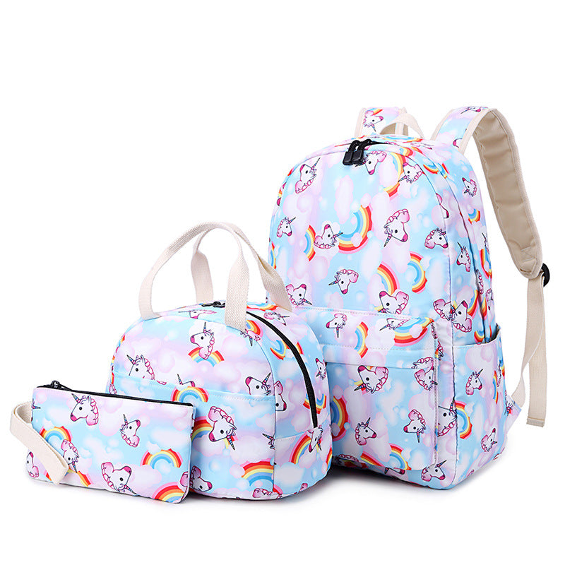 Printed simple schoolbag for middle school students