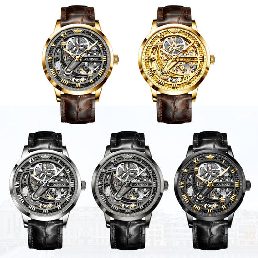 Waterproof hollow mechanical watch