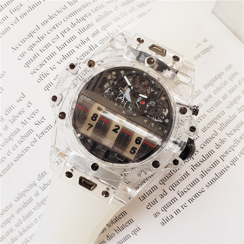 Transparent shell quartz watch