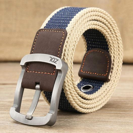 Canvas belt men's and women's pin buckle belt