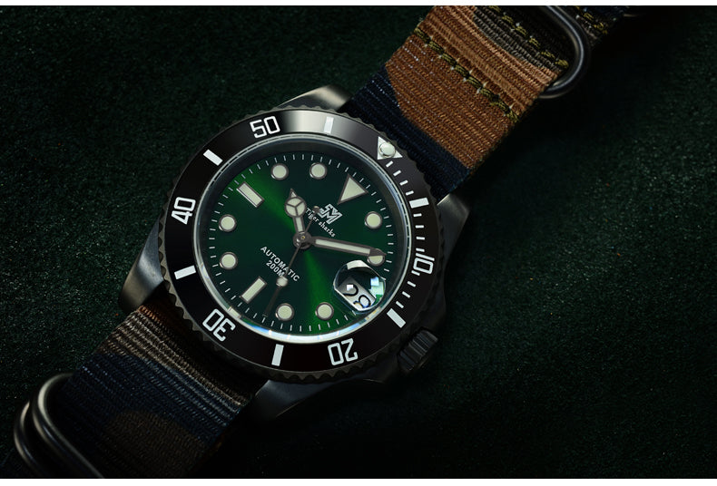 San Martin Green Water Ghost Diving Watch