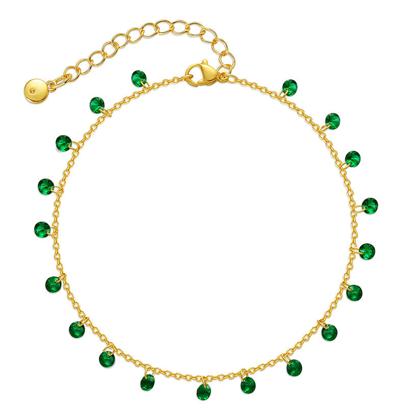 Adjustable Brass Plated 18K Gold Anklet