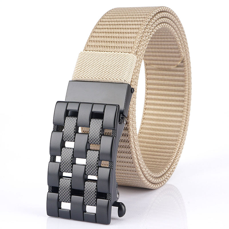 Automatic buckle nylon belt