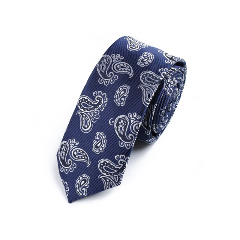 Korean Style Men's Tie Business Stylish Spot Goods Tie Cashew Flower Tie