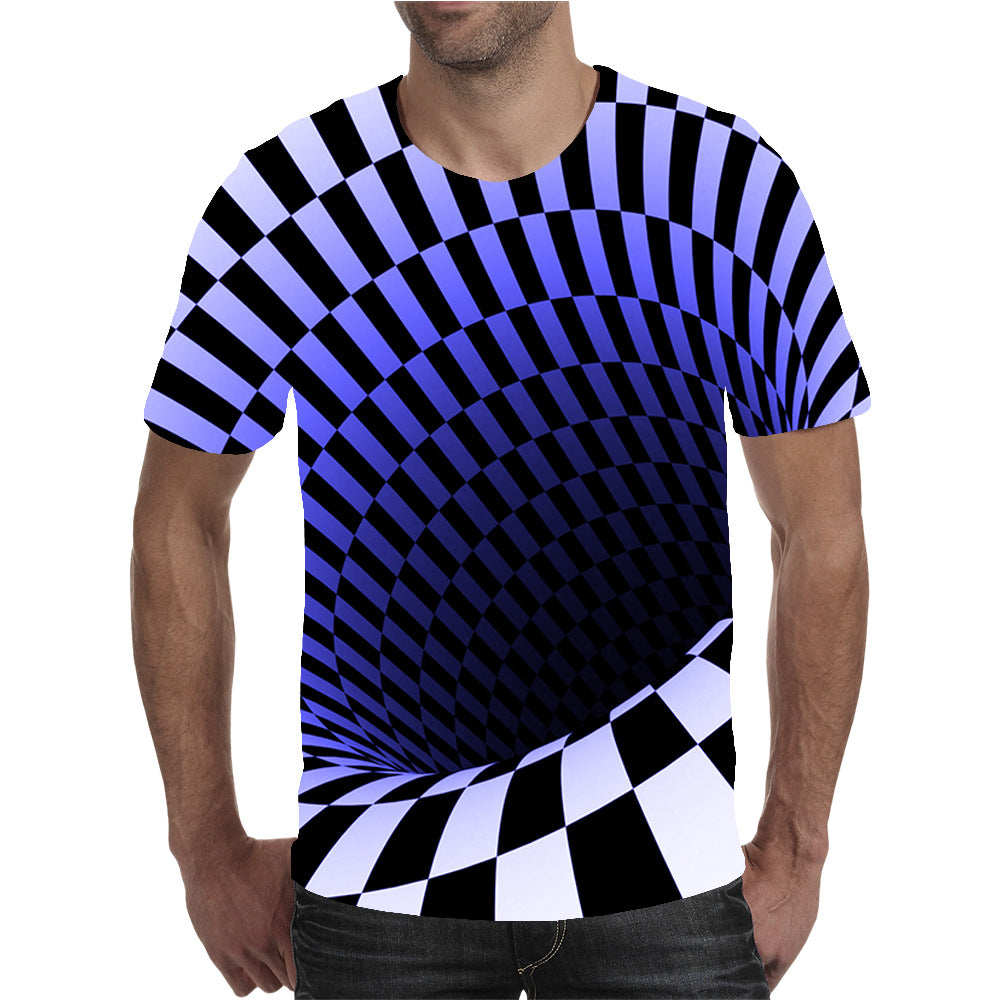 Men's Multicolor 3D Digital Print T-shirt