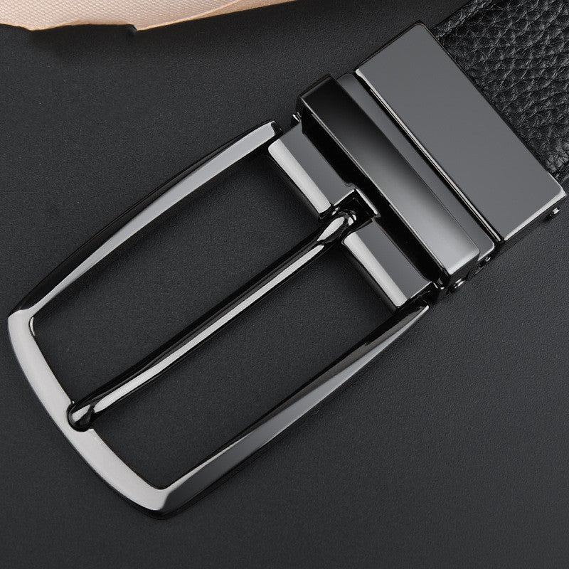 Men's revolving pin clip buckle belt