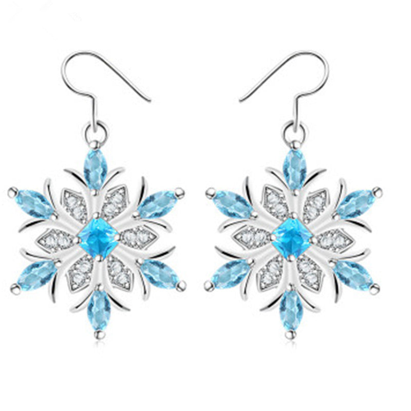 Crystal Snowflake Stud Earrings