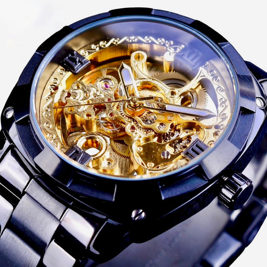 Golden Waterproof Mechanical Watch Men's Fashion Casual Automatic Mechanical Watch