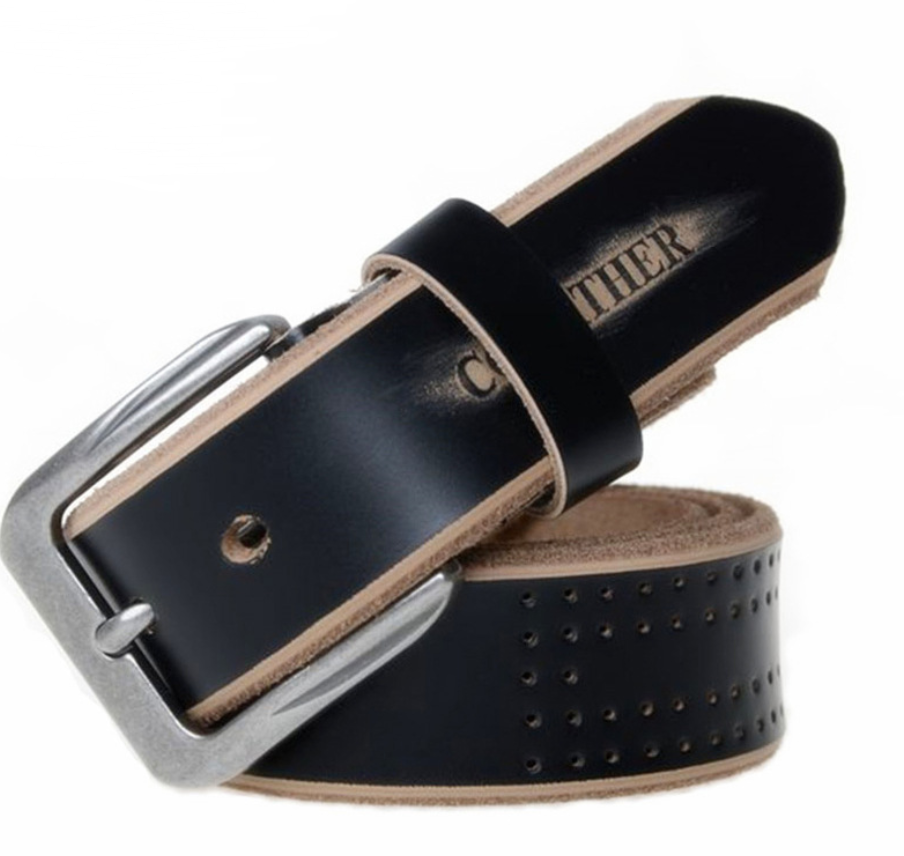 Men's leather belt