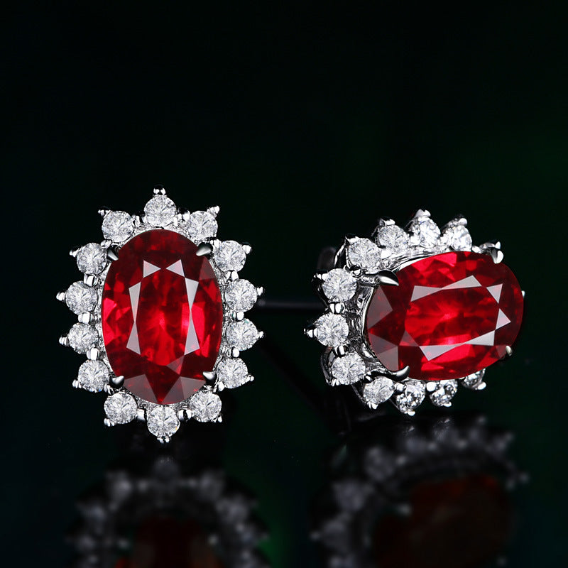 Female crystal earrings