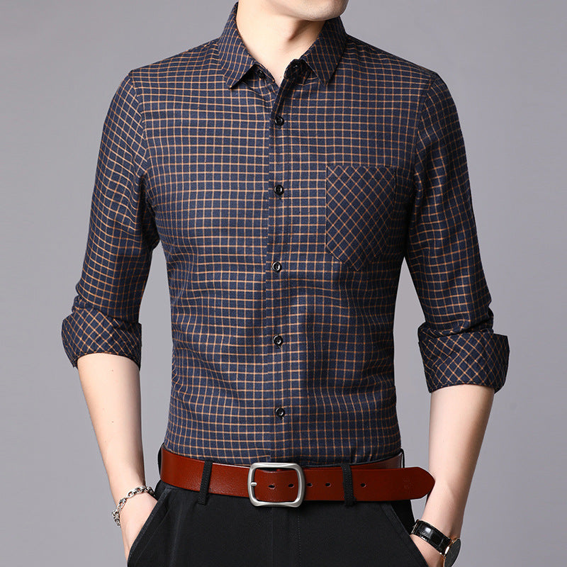 Autumn And Winter Men's New Shirts Business Men's Long Sleeves