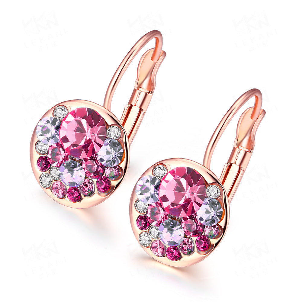 Multicolor glitter diamond earrings