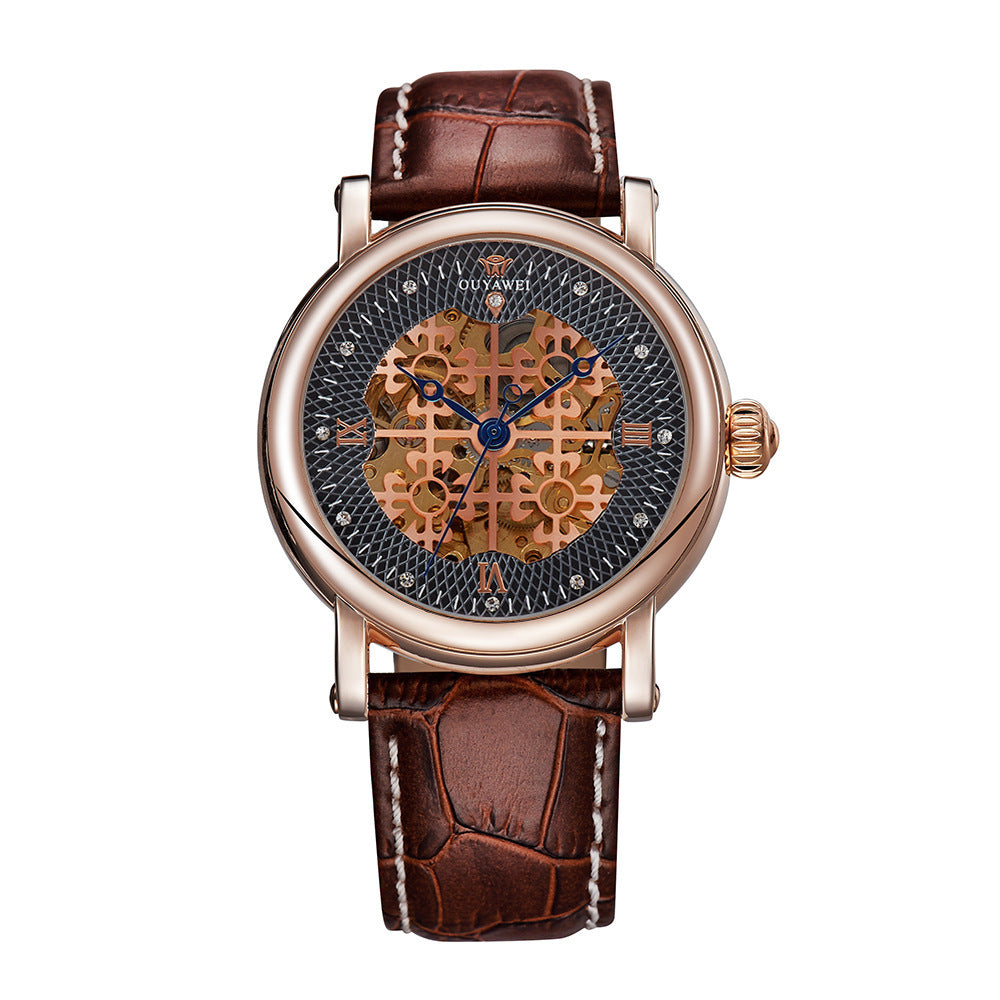 Fashion Hollow Men's Mechanical Watch